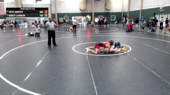 126 lbs Semifinal - Brett Larson, Elmcreek Youth Wrestling vs Tate Abbott, Big Red Wrestling