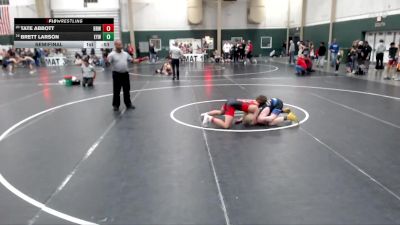 126 lbs Semifinal - Brett Larson, Elmcreek Youth Wrestling vs Tate Abbott, Big Red Wrestling