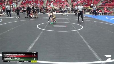 67 lbs Champ. Round 2 - Parker Zluticky, Kansas Young Guns Wrestling Cl vs Chandler Oreskovich, The Best Wrestler