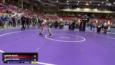 100 lbs Cons. Round 3 - Carter Booze, NE vs Bradyn Wilson, KS