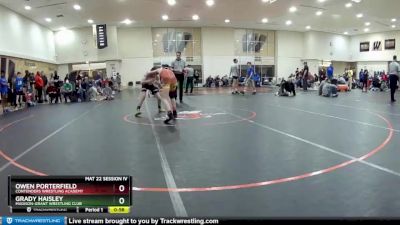 110 lbs Cons. Round 4 - Grady Haisley, Madison-Grant Wrestling Club vs Owen Porterfield, Contenders Wrestling Academy