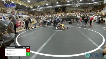 58 lbs Quarterfinal - Leland Riley, Midwest City Bombers Youth Wrestling Club vs Tyde Begley, Choctaw Ironman Youth Wrestling