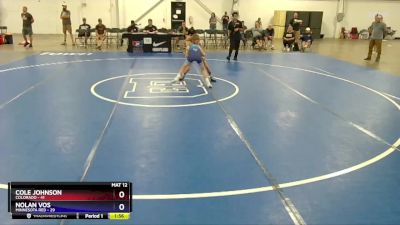 71 lbs 2nd Wrestleback (8 Team) - Cole Johnson, Colorado vs Nolan Vos, Minnesota Red