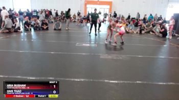 75 lbs Round 1 (4 Team) - Aria Bushaw, Team Palmetto Pink vs Hais Thao, Team NC Wrestling Club