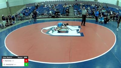 12U Boys - 78 lbs Cons. Round 4 - Tygh Ramirez, Lewis Academy Wrestling vs Oliver Westphal, Sabertooth Wrestling Club