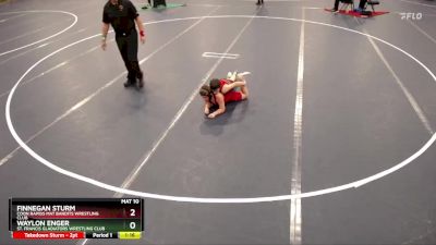 105 lbs Cons. Round 1 - Finnegan Sturm, Coon Rapids Mat Bandits Wrestling Club vs Waylon Enger, St. Francis Gladiators Wrestling Club