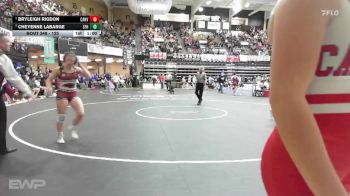 125 lbs Cons. Semi - Cheyenne LaBarge, St. Francis HS vs Bryleigh Rigdon, Caney Valley HS