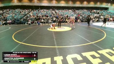 90-96 lbs Round 1 - Logan Wyatt, Damonte Ranch Mustangs vs Kingston Alexander, Nevada Elite Wrestling