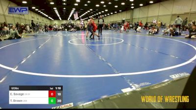 120 lbs Semifinal - Evan Savage, Untouchables 9U White vs Tyson Brown, LWA 9U