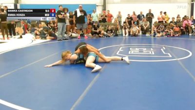 56 lbs Rr Rnd 6 - Danika Castrejon, VA Killers - W vs Emma Kosza, Michigan Wrestling Academy - W
