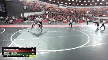 80 lbs Cons. Semi - Wyatt Schramm, Riverdale Wrestling Club vs Bryce Madden, Sarbacker Wrestling Academy