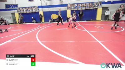 43 lbs Rr Rnd 3 - Dilynn Burch, Sperry Wrestling Club vs Renezmae Merrell, Mannford Pirate Youth Wrestling