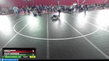 92 lbs Cons. Round 2 - Isaiah Anderson, Monona Grove/McFarland Wrestling Club vs Owen Krahn, Wisconsin