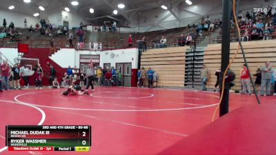 80-88 lbs Semifinal - Ryker Wassmer, Wadesville vs Michael Dudak III, Region WA