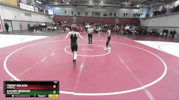 113 lbs Champ. Round 2 - Kaysen Beddow, Round Valley vs Trent Nelson, Morenci