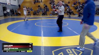 170 lbs Quarterfinal - Thor Michaelson, Bremerton vs John Webb, North Kitsap