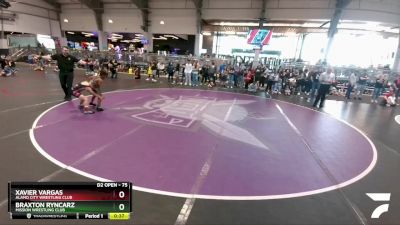 75 lbs Cons. Round 1 - Braxton Ryncarz, Mission Wrestling Club vs Xavier Vargas, Alamo City Wrestling Club