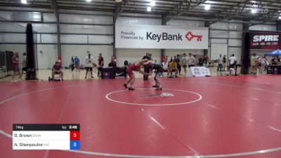 74 kg Consi Of 32 #2 - Dylan Brown, Broncho Wrestling Club vs Nick Stampoulos, Mat Town USA