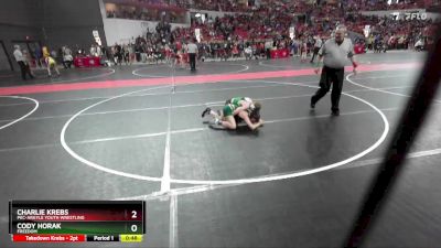 94 lbs Cons. Round 3 - Charlie Krebs, Pec-Argyle Youth Wrestling vs Cody Horak, Freedom