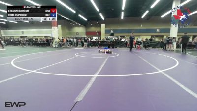74 lbs Round Of 16 - Steven Barber, Spartan Mat Club vs Reid Dupreez, Nolfpack Wrestling Academy