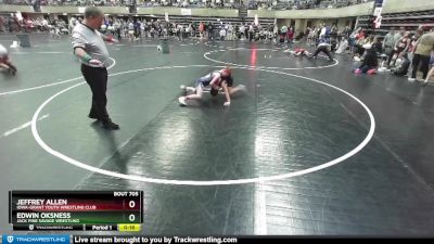 87 lbs Cons. Semi - Jeffrey Allen, Iowa-Grant Youth Wrestling Club vs Edwin Oksness, Jack Pine Savage Wrestling