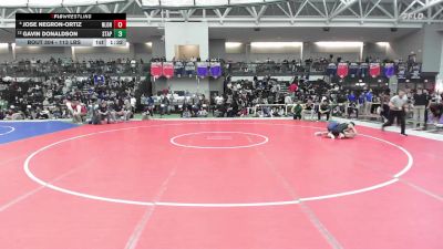 113 lbs Quarterfinal - Jose Negron-Ortiz, New London vs Gavin Donaldson, Staples