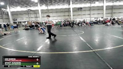 75-80 lbs Cons. Round 2 - Wyatt Augason, Team Prestige Wrestling vs Jax Garcia, Caldwell Wrestling Club