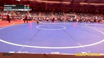 58 lbs Semifinal - Porter Flanery, Cowboy Wrestling Club vs Kai Burns, Minion Training Center
