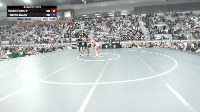 68 kg Quarters - Reagan Knapp, Cowgirls Wrestling Club vs Olivia Davis, Somar Wrestling Club