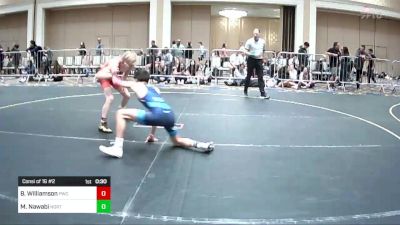 116 lbs Consi Of 16 #2 - Ben Williamson, Pwc vs Massi Nawabi, North Coast Grapplers