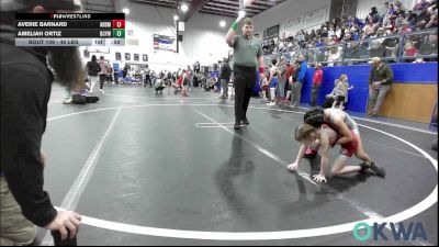 40 lbs Rr Rnd 1 - Averie Barnard, ARDMORE TAKEDOWN CLUB vs Ameliah Ortiz, Bridge Creek Youth Wrestling
