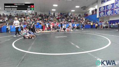 52-55 lbs Semifinal - Owden Fowler, Chandler Takedown Club vs Brooks Wood, Husky Wrestling Club