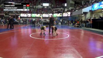 52 lbs Cons. Round 2 - Kaden Vanek, Cascade Little Guy vs Bransen Blaney, Bearcats Wrestling Club Helena