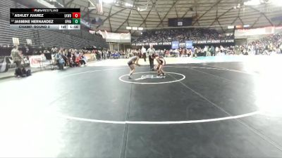 Girls 2A 100 lbs Champ. Round 2 - Ashley Juarez, Lakewood (Girls) vs Jasmine Hernandez, Ephrata (Girls)