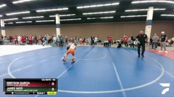 82 lbs Cons. Round 2 - James Hays, Liberty Warriors Wrestling Club vs Greyson Garcia, Wesley Club Wrestling