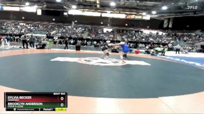 165 lbs Quarterfinal - Brooklyn Anderson, Coeur D Alene vs Sylvia Becker, Sandpoint