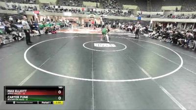 160 lbs Semis & 1st Wrestleback (8 Team) - Carter Funk, Rochester Mayo vs Max Elliott, Apple Valley