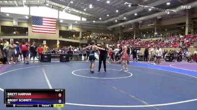 126 lbs Cons. Round 4 - Brett Harman, IL vs Brody Schmitt, NE