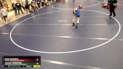 83 lbs Champ. Round 2 - Mason Sorensen, Owatonna Wrestling Association vs Jack McGrew, Pursuit Wrestling Minnesota