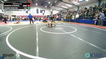 52 lbs Quarterfinal - Maverick Schadegg, Skiatook Youth Wrestling vs Caliber Forsythe, R.A.W.