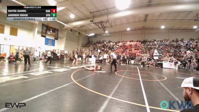92-98 lbs Quarterfinal - Hayes Daniel, Honey Badgers Wrestling Club vs Andrew Ridge, Sperry Wrestling Club