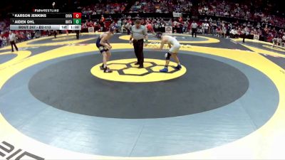 D2-113 lbs Cons. Round 3 - Karson Jenkins, Cal. River Valley vs Aiden Ohl, Ontario