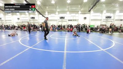 40 lbs 3rd Place - Grayson Krysiak, TN vs Lane Jones, WV