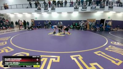 175 lbs Semifinal - Allen Schooner, Riverton Middle School vs Taevyn Gruell, Lovell Middle School