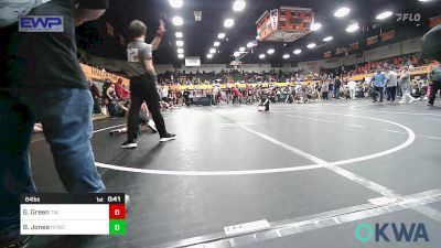 64 lbs Semifinal - Gus Green, Tuttle Wrestling vs Braylen Jones, Newcastle Youth Wrestling