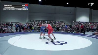 125 kg Champ. Rd Of 32 - Jude Beers, B1G Wrestling vs Jordan Wood, Nyac