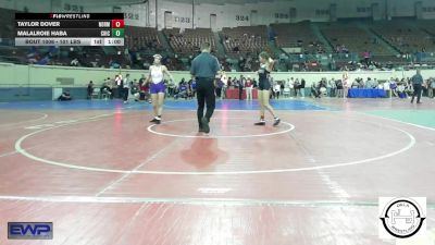 101 lbs Consi Of 4 - Taylor Dover, Norman Jr High vs Malalroie Haba, Chickasha Wrestling