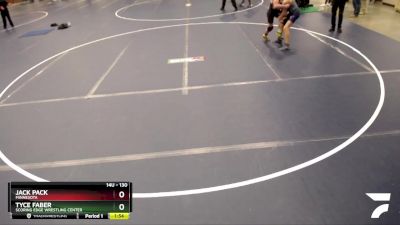 130 lbs Cons. Semi - Tyce Faber, Scoring Edge Wrestling Center vs Jack Pack, Minnesota