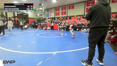 132 lbs Quarterfinal - Elijah Dowell, Bartlesville vs Waylon Sanford, Dewar HS Boys