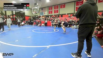 132 lbs Quarterfinal - Elijah Dowell, Bartlesville vs Waylon Sanford, Dewar HS Boys